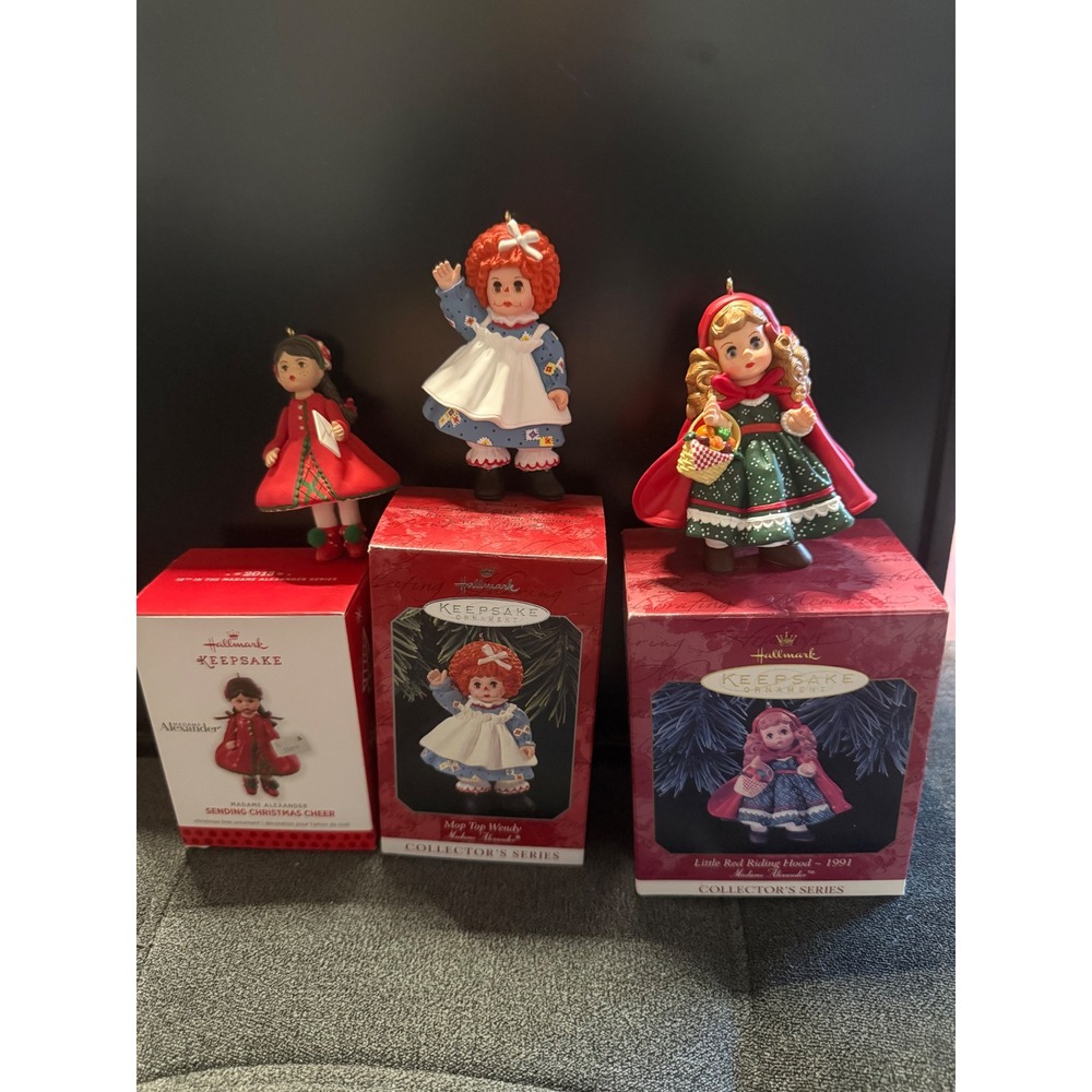 Hallmark Keepsake Madame Alexander Ornament Lot of three